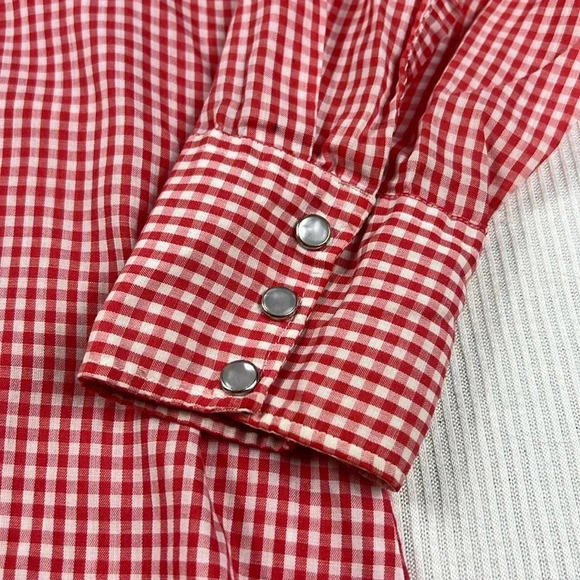 UbarC VTG California Ranchwear Pearl Snap Shirt Mens Size 17 34 Made in USA - Picture 5 of 12